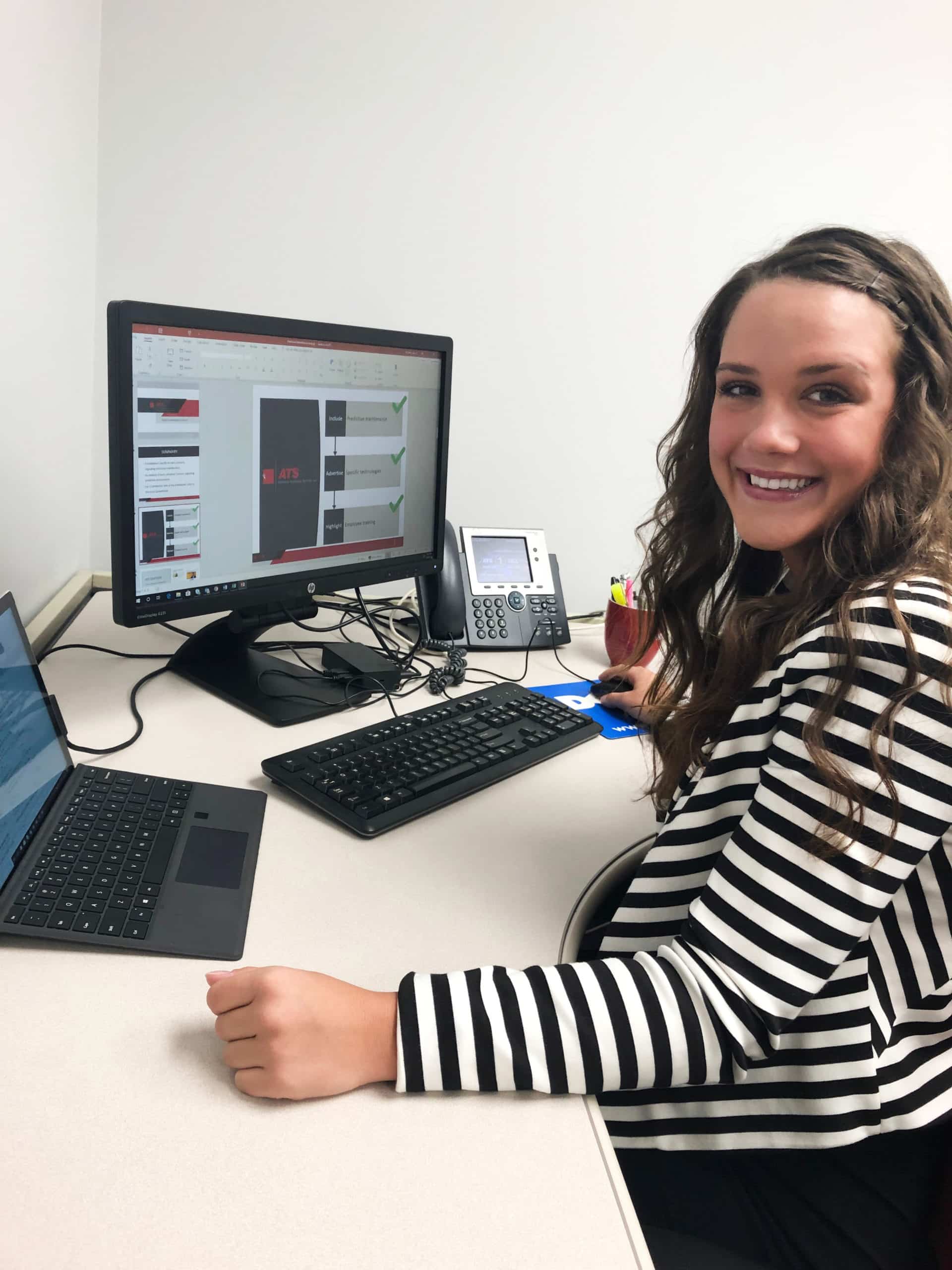 ATS interns during paid internship in manufacturing marketing Peoria IL