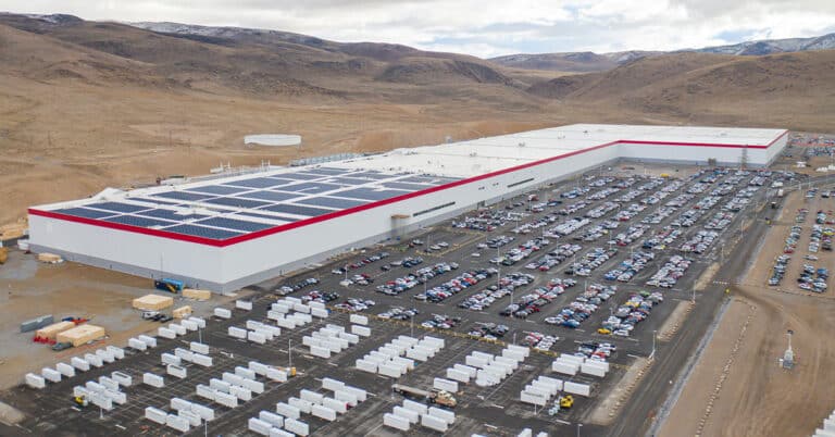Tesla's Gigafactory building in Northern Nevada.