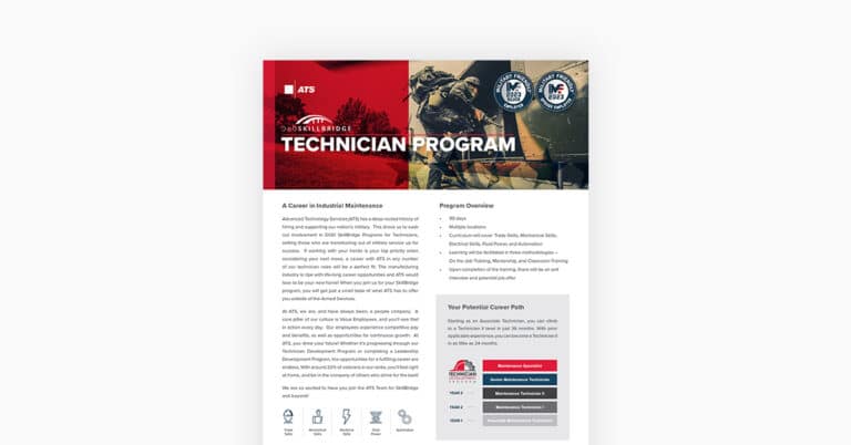DoD SkillBridge Technician Program resource featured Image.
