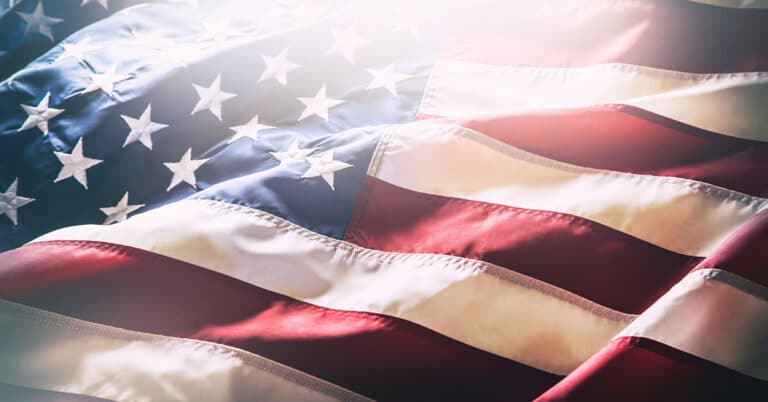 American flag.