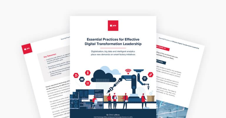 Image of eBook 'Essential Practices for Effective Digital Transformation Leadership'.