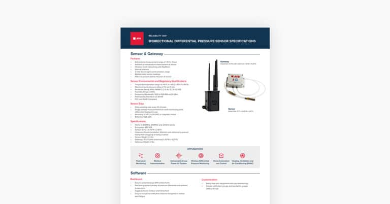 Bidirectional differential pressure sensor image Type 21