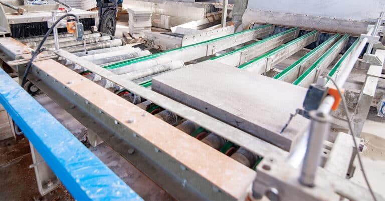 Tile manufacturing facility production line.