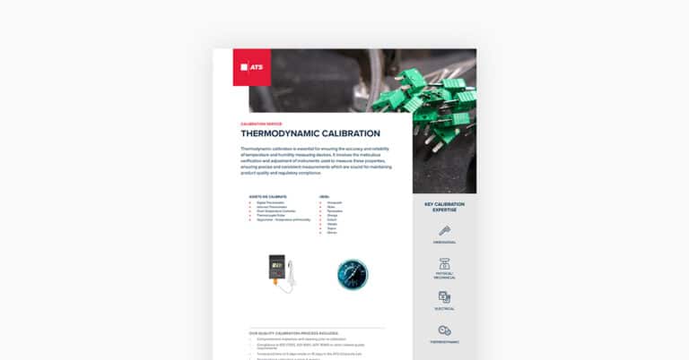 Image graphic of thermodynamic calibration line card