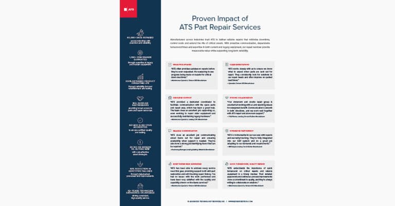 Parts Repair Customer Quotes and Stats info sheet image