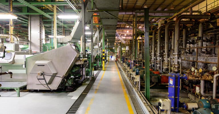 Equipment and machines used in the production of aluminum metal. Industrial processes on the factory floor.