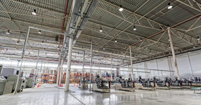 interior of modern factory shop.