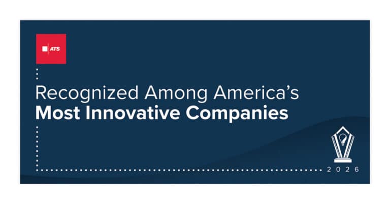 ATS graphic showing 2026 recognition for Most Innovative Companies.